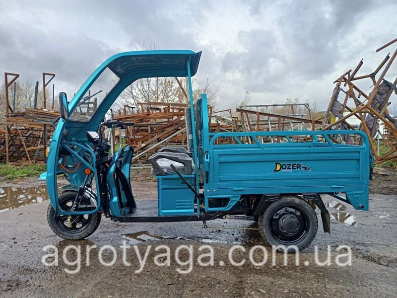 Трехколесный электротрицикл DOZER 800 Вт MODEL 1 с кабиной (бирюзовый) ДОЗЕР 2255636898 фото