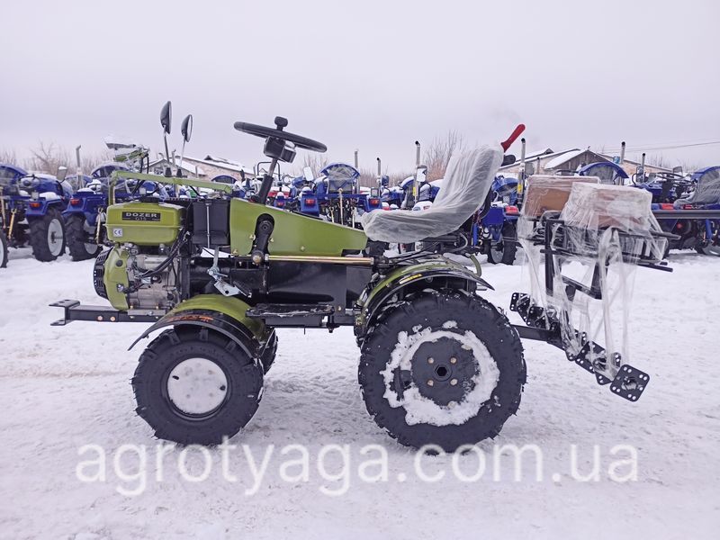 Мототрактор DOZER G-15 (бензин)(зеленый) ПЕРЕЛОМКА ДОЗЕР 111120 фото