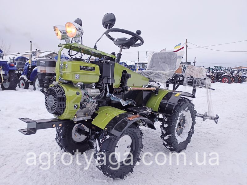 Мототрактор DOZER G-15 (бензин)(зеленый) ПЕРЕЛОМКА ДОЗЕР 111120 фото